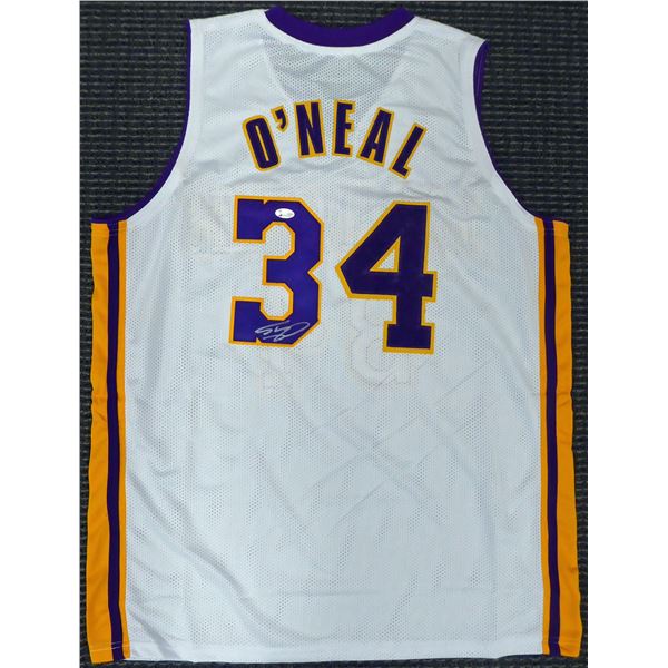 SHAQUILLE ONEAL SIGNED LA LAKERS BASKETBALL JERSEY (BECKETT COA)