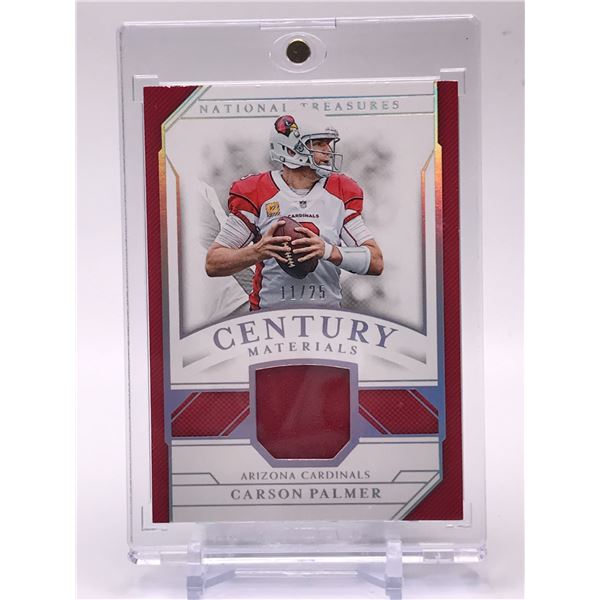 2018 PANINI NATIONAL TREASURES #CM-CP1 CARSON PALMER PATCH CARD NUMBERED 11/25