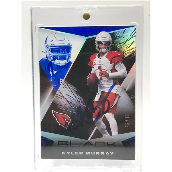 2021 PANINI BLACK #1 KYLER MURRAY AUTO CARD NUMBERED 01/35