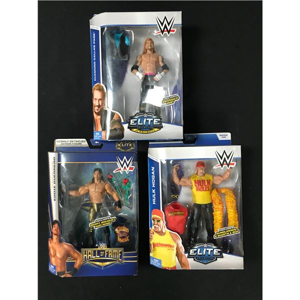 LOT OF 3 VINTAGE WWE FIGURES STILL IN SEALED BOXES