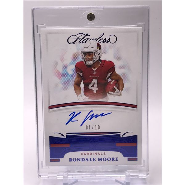 2021 FLAWLESS #FRS-RMO RONDALE MOORE AUTOGRAPH CARD NUMBERED 01/10