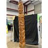 Image 1 : BEAUTIFULLY CARVED 99" TALL TOTEM POLE BY XUUJ STAANG (BEAR PAW)