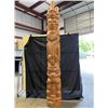 Image 1 : BEAUTIFULLY CARVED 97" TALL TOTEM POLE BY XUUJ STAANG (BEAR PAW)