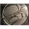 Image 2 : SANDBLAST CARVED ROUND GLASS PANEL BY VANCOUVER ARTIST JOHN NUTTER