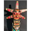 Image 2 : BEAUTIFULLY CARVED AND PAINTED SUN MASK TOTEM POLE BY XUUJ STAANG (BEAR PAW)