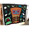 Image 3 : HAND STITCHED HAIDA STYLE BLANKET BY PAUL JOHNNY, 70" X 58"