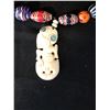 Image 2 : BONE CARVED HEI TIKI BEADED NECKLACE