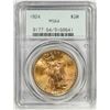 Image 1 : 1924 $20 St. Gaudens Double Eagle Gold Coin PCGS MS64 Old Generation 2.1 Holder