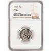 Image 1 : 1953 Proof Jefferson Nickel Coin NGC PF66