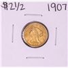 Image 1 : 1907 $2 1/2 Liberty Head Quarter Eagle Gold Coin
