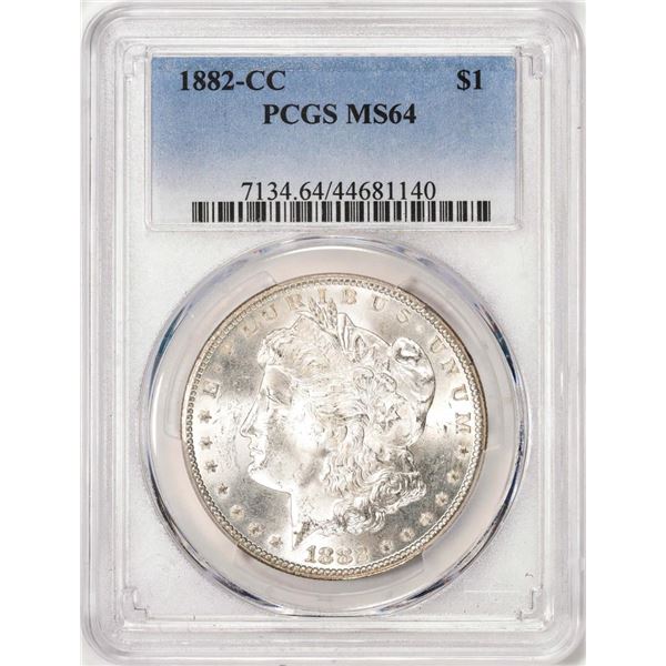 1882-CC $1 Morgan Silver Dollar Coin PCGS MS64 Nice Toning