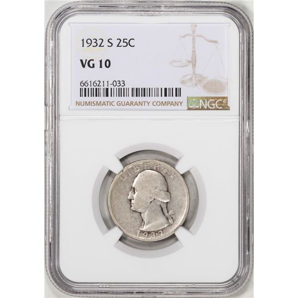 1932-S Washington Quarter Coin NGC VG10