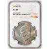 Image 1 : 1974-D $1 Eisenhower Ike Dollar Coin NGC MS66