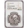 Image 1 : 2021 Ghana 5 Cedis Alien Silver Coin NGC MS69 Antiqued