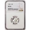 Image 1 : 1938 Mercury Dime Coin NGC MS66