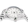 Image 9 : Rolex Mens Stainless Steel Silver Index Emerald and Diamond Datejust Wristwatch