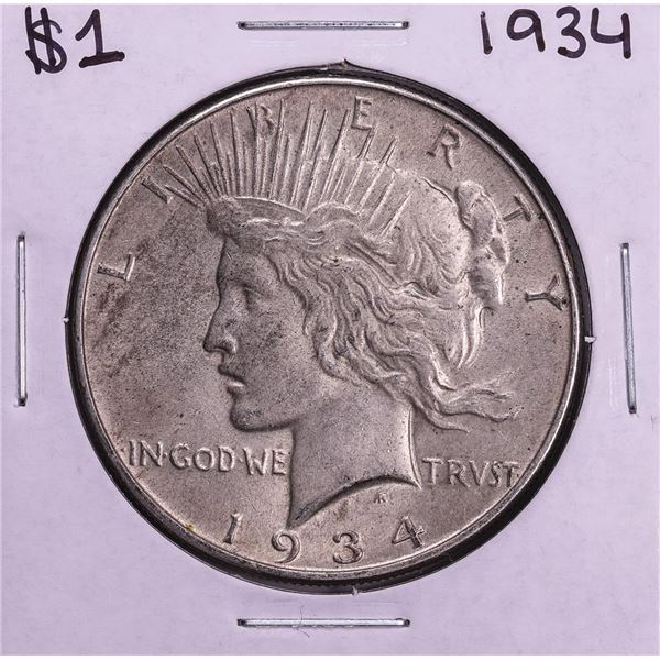 1934 $1 Peace Silver Dollar Coin