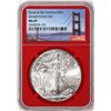 Image 1 : 2016-(S) $1 American Silver Eagle Coin NGC MS69 Struck at San Francisco Red Core