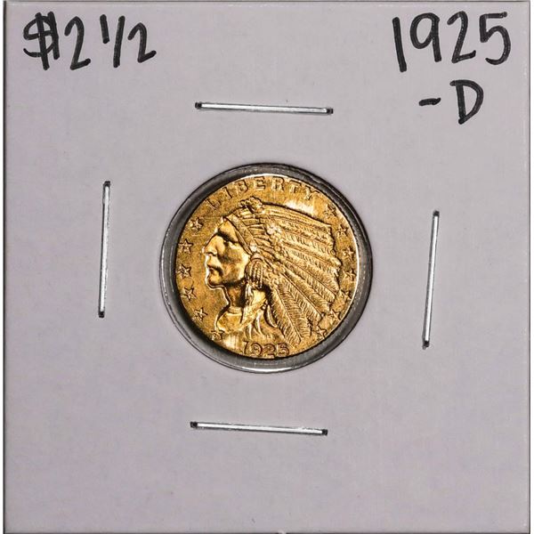 1925-D $2 1/2 Indian Head Quarter Eagle Gold Coin