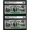 Image 1 : Lot of (2) 1872 $50 State of South Carolina Obsolete Note PMG Gem Uncirculated 66EPQ