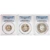 Image 1 : Set of 3 1976-S Proof Quarter, Half Dollar, Eisenhower Dollar Silver Coins PCGS PR69DCAM