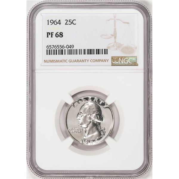 1964 Proof Washington Quarter Coin NGC PF68