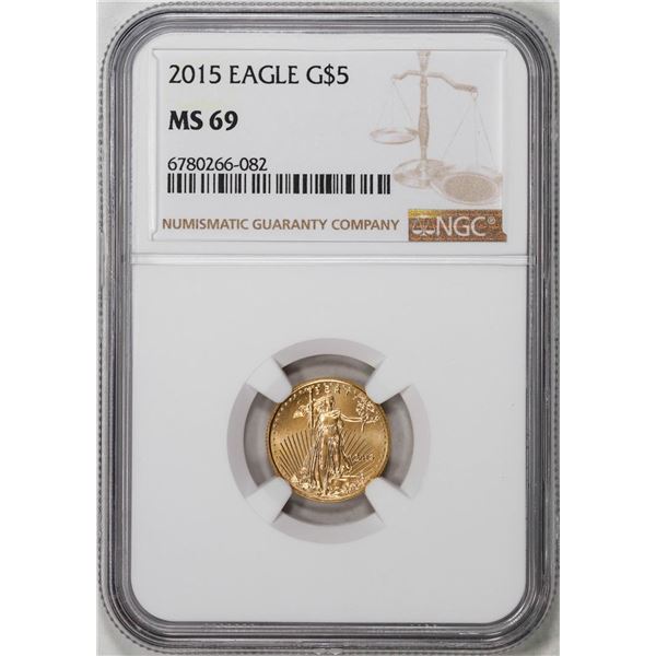 2015 $5 American Gold Eagle Coin NGC MS69