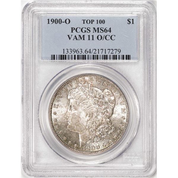 1900-O/CC VAM 11 Top 100 $1 Morgan Silver Dollar Coin PCGS MS64