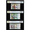 Image 1 : Lot of 2014 Kuwait 1/4, 1/2 & 1 Dinar Notes PCGS Superb Gem Uncirculated 68PPQ