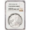 Image 1 : 1990-S Proof $1 American Silver Eagle Coin NGC PF69 Ultra Cameo