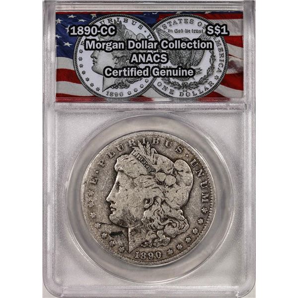 1890-CC $1 Morgan Silver Dollar Coin ANACS Genuine