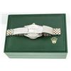 Image 6 : Rolex Mens Two Tone White Roman Pyramid Diamond Datejust Wristwatch With Rolex Box