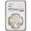 Image 1 : 1926-S $1 Peace Silver Dollar Coin NGC MS61