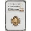 Image 1 : 1997-W $5 Jackie Robinson Proof Commemorative Gold Coin NGC PF70 Ultra Cameo