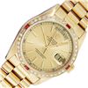 Image 1 : Rolex Mens 18K Yellow Gold Ruby and Diamond Day Date President Wristwatch