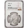 Image 1 : 1893 $1 Morgan Silver Dollar Coin NGC AU55
