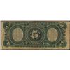 Image 2 : 1869 $5 Rainbow Woodchopper Legal Tender Note