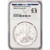 Image 1 : 2008-W $1 Burnished American Silver Eagle Coin NGCX Mint State 9.9