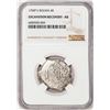 Image 1 : Shipwreck 1750P E Bolivia 4 Reales Silver Coin NGC AU Excavation Recovery