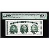 Image 1 : Circa 1970's Washington Center Giori Test Note PMG Superb Gem Uncirculated 68EPQ