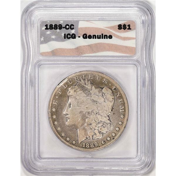 1889-CC $1 Morgan Silver Dollar Coin ICG Genuine