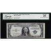 Image 1 : 1935E $1 Silver Certificate STAR Note Gutter Fold Error FR.1614 Legacy Very Fine 25