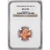 Image 1 : 1995 Doubled Die Obverse Lincoln Memorial Cent Error Coin NGC MS67RD