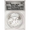 Image 1 : 2014-(S) $1 American Silver Eagle Coin ANACS MS70 First Release San Francisco