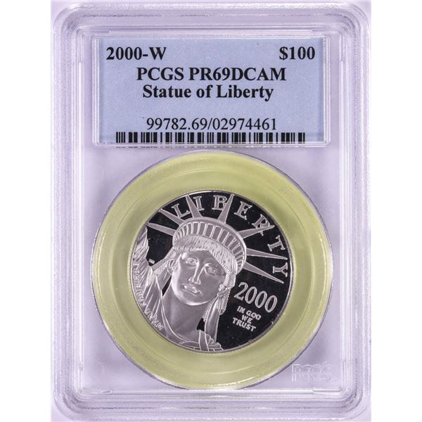 2000-W $100 Proof Platinum American Liberty Coin PCGS PR69DCAM