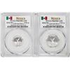 Image 1 : Lot of 2018-Mo Mexico Proof 1/20 and 1/10 oz Silver Libertad Coins PCGS PR69DCAM