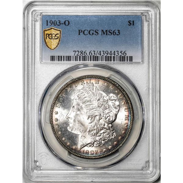 1903-O $1 Morgan Silver Dollar Coin PCGS MS63 Amazing Toning