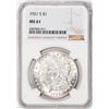 Image 1 : 1921-S $1 Morgan Silver Dollar Coin NGC MS61