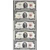 Image 1 : Lot of (5) 1953/1963 $2 Legal Tender Star Notes