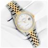 Image 3 : Rolex Mens Two Tone White Roman Diamond Datejust Wristwatch With Rolex Box